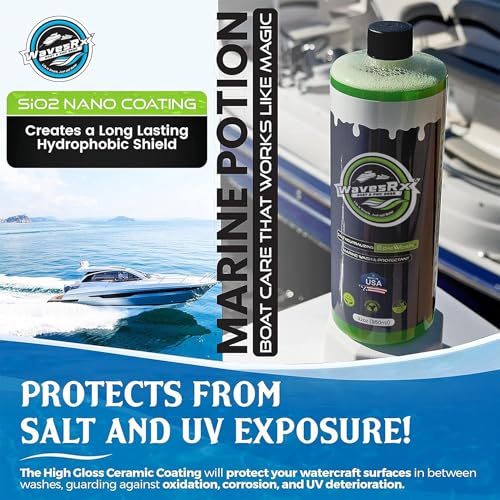 WAVESRX Salt Neutralizing Boat Soap & Jet Ski Wash with SiO2 Surface Protection (EpicWash+), Marine Grade Cleaner Removes Salt & Contaminants, Protective Ceramic Coating Prevents UV Damage - Image 5