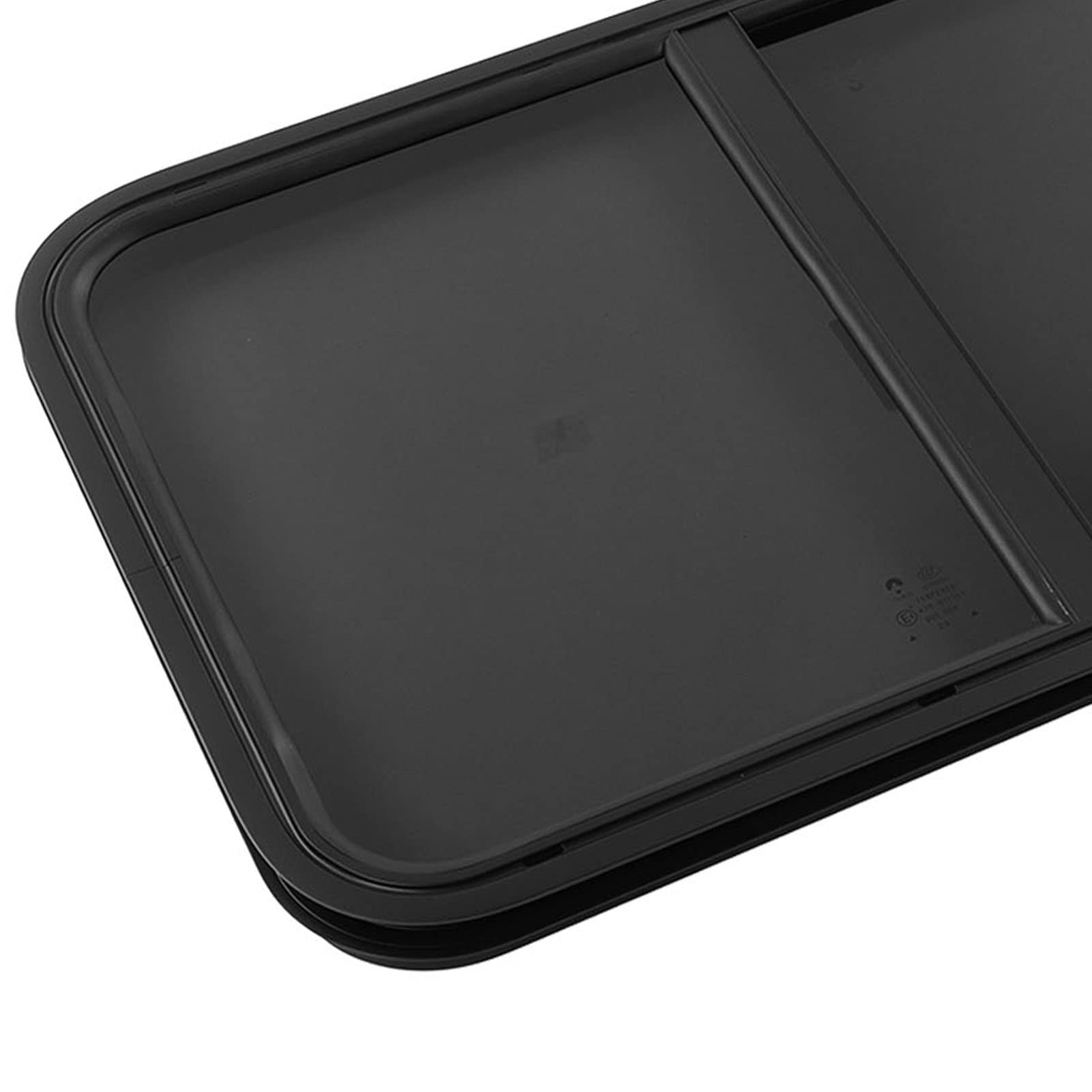 Qqmora Rundes Eck-Wohnmobilfenster, Push-Pull-UV-geschütztes Design für Campingplätze, 82,87 X 53,9 Cm, aus Aluminiumlegierung
