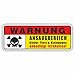 folien-zentrum 1x Warnung Ansaugbereich 13,5 x 5 cm Aufkleber Tuning 120 Shocker Auto JDM OEM Dub Decal Sticker Illest Dapper Oldschool Folie