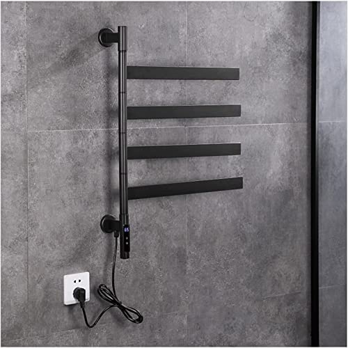 Calentador de Toallas Eléctrico de Pared con Temporizador y Acabado Seco