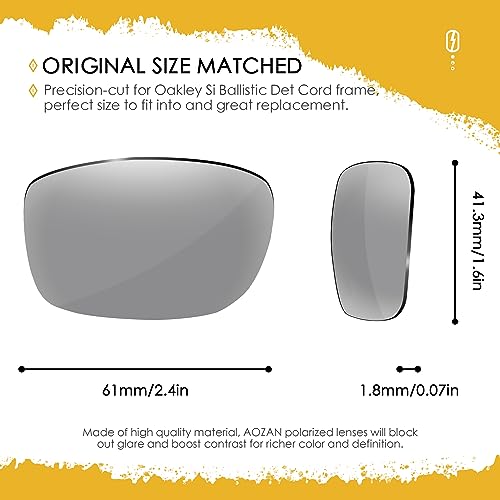 Image of ANSI Z87.1 Replacement Lenses For Oakley Si Ballistic Det Cord Sunglasses