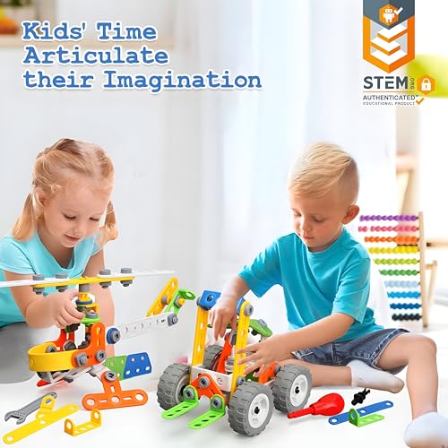 Image of 11 in 1 STEM Kits Building Toys for Kids Ages 4-8 5-7, Stem Toys for 4 5 6 7 8 Year Old Boy Birthday Gift, Educational Construction Set for Boys 4-6 6-8 5-8, Creative Learning Engineering Game