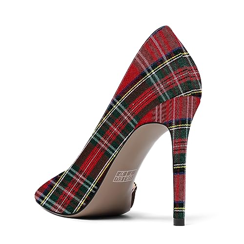 ROSERWISH Womens Sexy Fashion Slip On Evening Pointed Toe Patent Stiletto High Heel Pumps Shoes 4 Inch 7