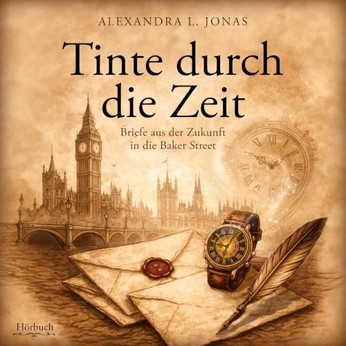 Diseño de la portada del título Tinte durch die Zeit