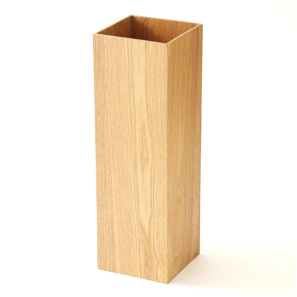 Porte-parapluie en bois avec égouttoir carré pour rangement de couloir