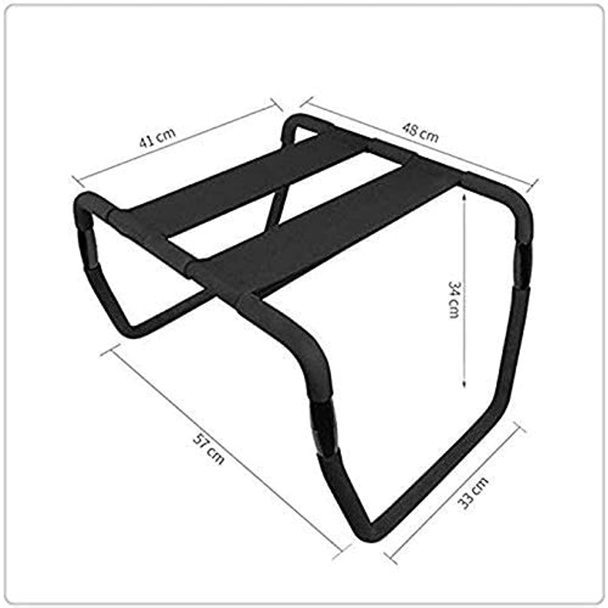 Chaise de soutien multifonctionnelle réglable Forocean, chaise de tabouret de rebond robuste à la position Lɔve Séx prødúctš/Black/A