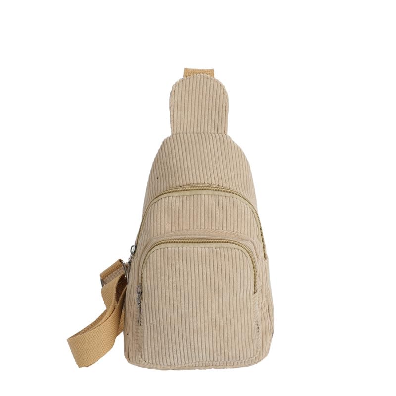 Crossbody Bags for Women Corduroy Trendy Sling Bag Backpack Casual Chest Bag