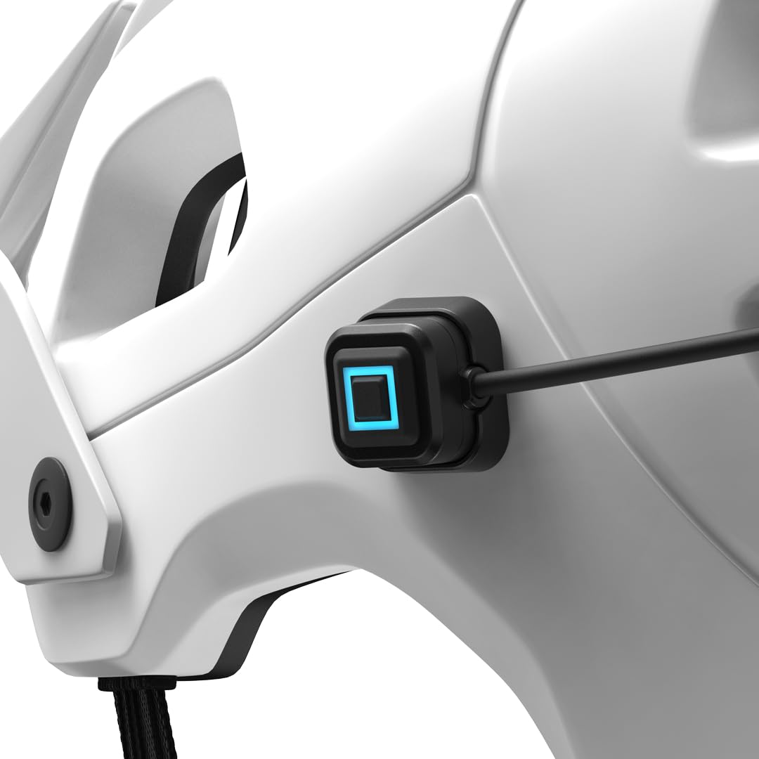 Knog Blinder X 2300 - Kit di luci per casco da bicicletta, 2300 lumen, con batteria esterna, impermeabile IP67, con attacco USB-C, ricaricabile, luce per bicicletta per guida notturna