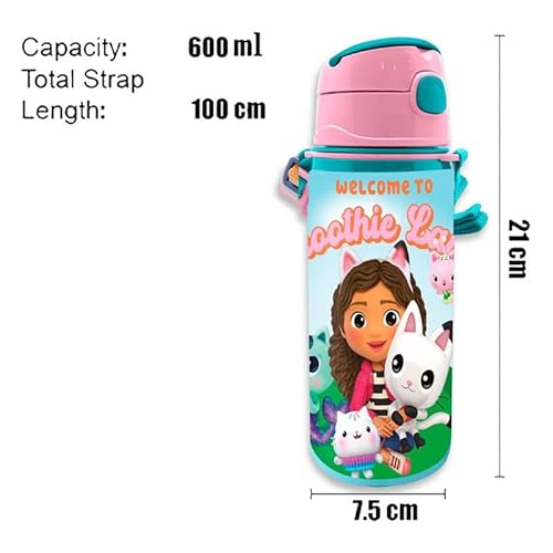 SRV Hub Gabby's - Borraccia da 600 ml, per casa