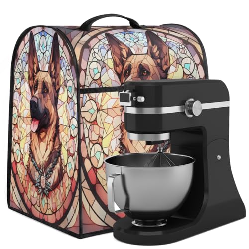 Coffee Maker Cover Glass Painting Dog Kitchen Appliance Covers Small Appliance Covers Blender Cover Juicer Cover Dust Covers for Kitchen Appliances with Top Handle and Pockets,Washable,C763
