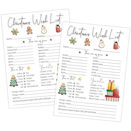 Questionário secreto do Papai Noel, lista de desejos de Natal, troca de presentes para atividades de Natal, 25 cartões de preenchimento em branco, ideias de presente de Papai Noel secreto para sala de