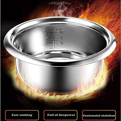 ZHANGMIN Rice Cookers and Steamer, Non Stick Pot Electric Food Rice Cooker, with Keep-Warm Function Stainless Steel 6/3/2/1 cup Portable Travel Steamer Small (4 Sizes) (Size : 3L)