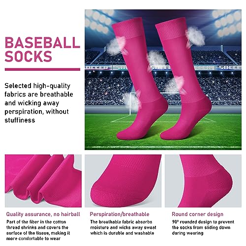 Image of Zhanmai Baseball Belt and Socks Combo, Adjustable Elastic Belt and Softball Socks, Multiple Sizes for Youth Boys Girls, Adult