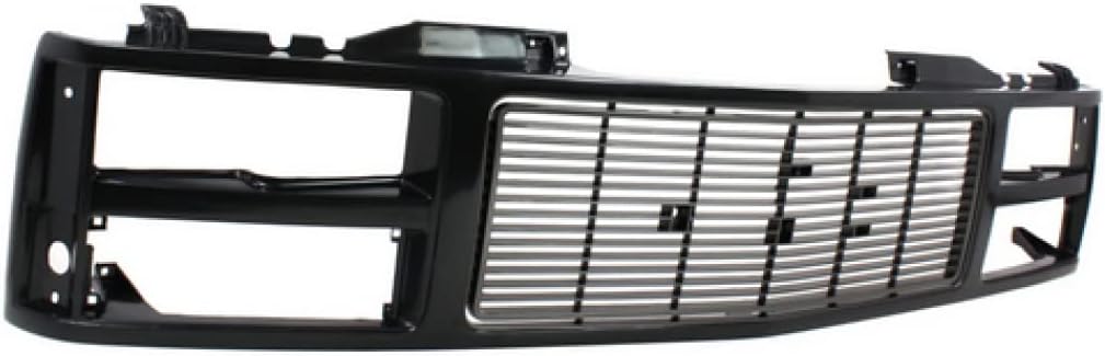 For GMC C1500/C2500/C3500/K1500/K2500/K3500 Grille Assembly 1988-1993 | Black Shell and Insert | w/Quad/Composite Headlights | Plastic | GM1200391 | 88960432