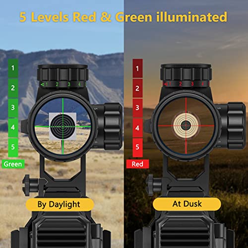 Cvlife 4-16X44 Tactical Rifle Scope Red And Green Illuminated Built Gun Scope With Locking Turret Sunshade And Mount Included thumb #3