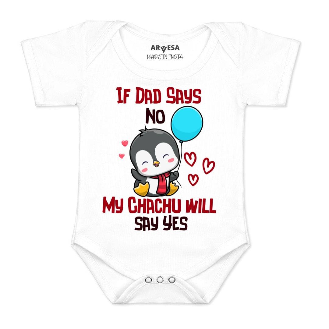 ARVESA If Dad Say No My Chachu Romper R-1181, Celebrating bond with Chachu Tshirt For Kids