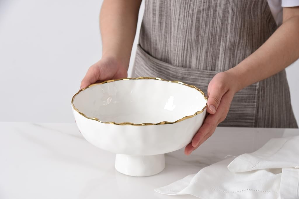 Pampa Bay Portofino Medium Footed Bowl, 8.5" x 8.5" x 4.5"