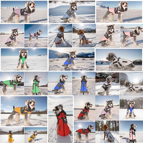 Lairle Hundemantel Winter Hundejacke Hundegeschirr Mantel Welpenmantel Jacke Weste Kleidung Kleines Hundegeschirr Hundemäntel für kleine mittelgroße Hunde