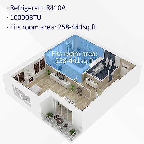 Homcom 10000 Btu Mobile Portable Air Conditioner For Home Office Cooling, Dehumidifier, Ventilating, Portable Ac Unit With Remote, Led Display, 24H Timer, Auto Shut-Down, Black #TOP4