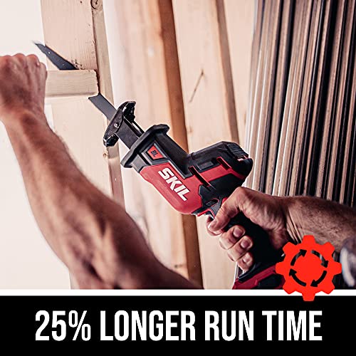 Skil Pwr Core 20 Brushless 20V Compact Reciprocating Saw Includes 2.0Ah Lithium Battery And Auto Pwr Jump Charger - Rs5825B-10 #TOP2