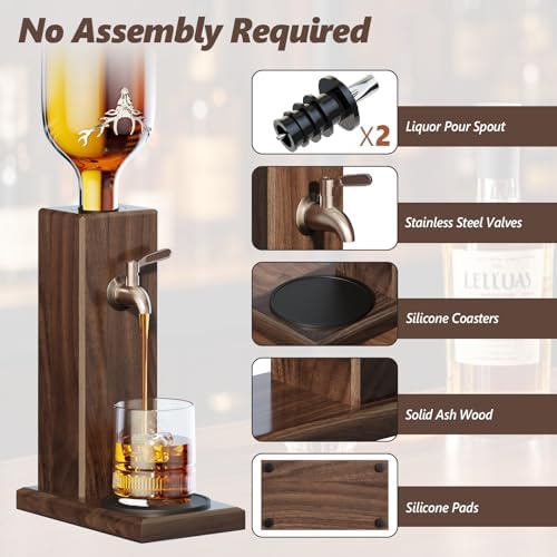 Ash Wood Whiskey Liquor Dispenser 42 Product Image