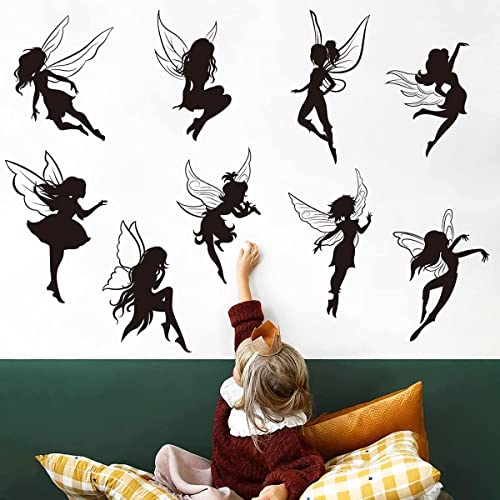 Vinilo Decorativo Hadas Negro para Pared 3 Piezas 30x45 cm miniatura 2