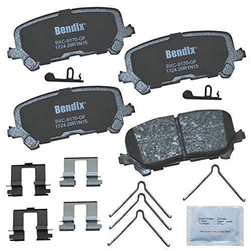 Image of Bendix Priority1 CFC1724 Ceramic Rear Brake Pads for Acura MDX 2016-2014, Honda Passport 2023-2019, Pilot 2022-2016, Ridgeline 2023-2017