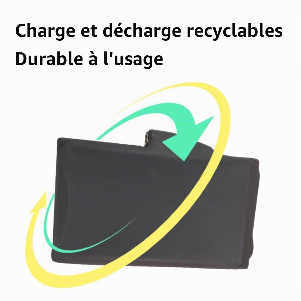 Lot de 2 Batteries Li-polymère Rechargeables de Rechange pour Gants Chauffants, Vestes, Chaussettes, Gilet (7,4 V 2200 mAh)