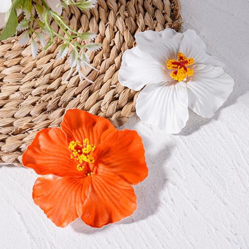 Pinzas para el cabello estilo hawaiano con flores tropicales, 10 piezas multicolor miniatura 4