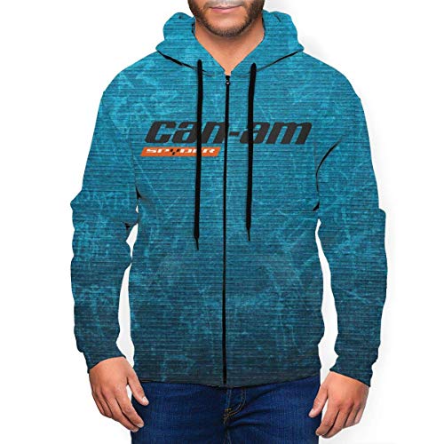 BAOQIN Can Am Spyder Hombres Chaquetas activas Sudaderas Deportivas con Cremallera Completa