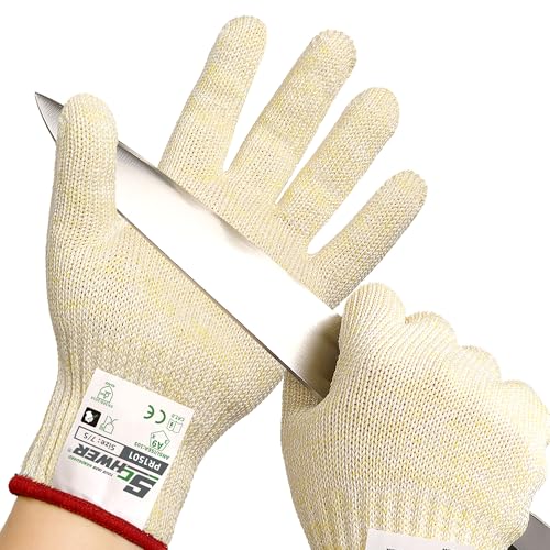 Image of Schwer 10 Pairs SlicePro A9 Cut Resistant Gloves, Food Grade, PR1501, S | Non PFAS, No Glass Fiber, for Kitchen Food Prep, Mandolin Slicing, Meat Cutting, Oyster Shucking, Fish Fillet Processing