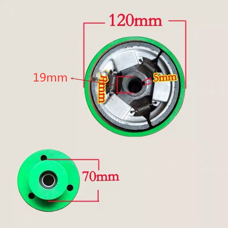 Spare Part for 19mm Axis 168F/170F/GX160/GX200 Flat Key Clutch Pulley for Engine/Air-cooled Diesel Engine and More Models