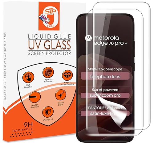 Image of STP FEEL 2 Pack Unbreakable Membrane Screen Protector Guard Compatible For Motorola Moto Edge 70 Pro Plus 5G | Hydrogel Membrane Ultra Smooth Touch