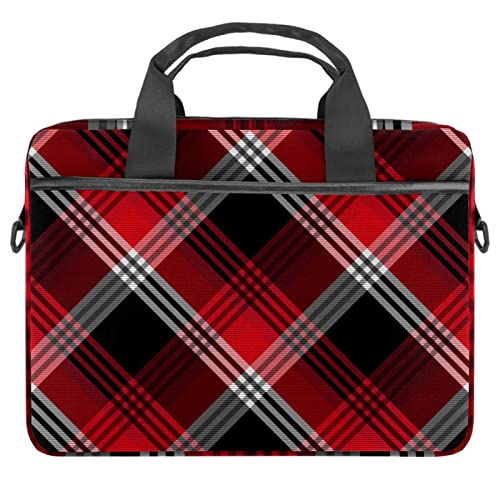 Sac bandoulière ordinateur portable tartan rouge idéal pour vos trajets urbains