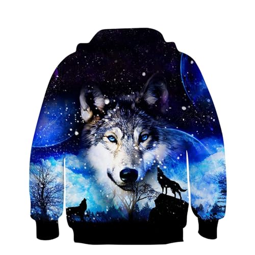 Kids Boys Girls Sweatshirt Hooded Funny Print Long Sleeve Loose Tops Fall Warm Casual Pullover with Pocket2