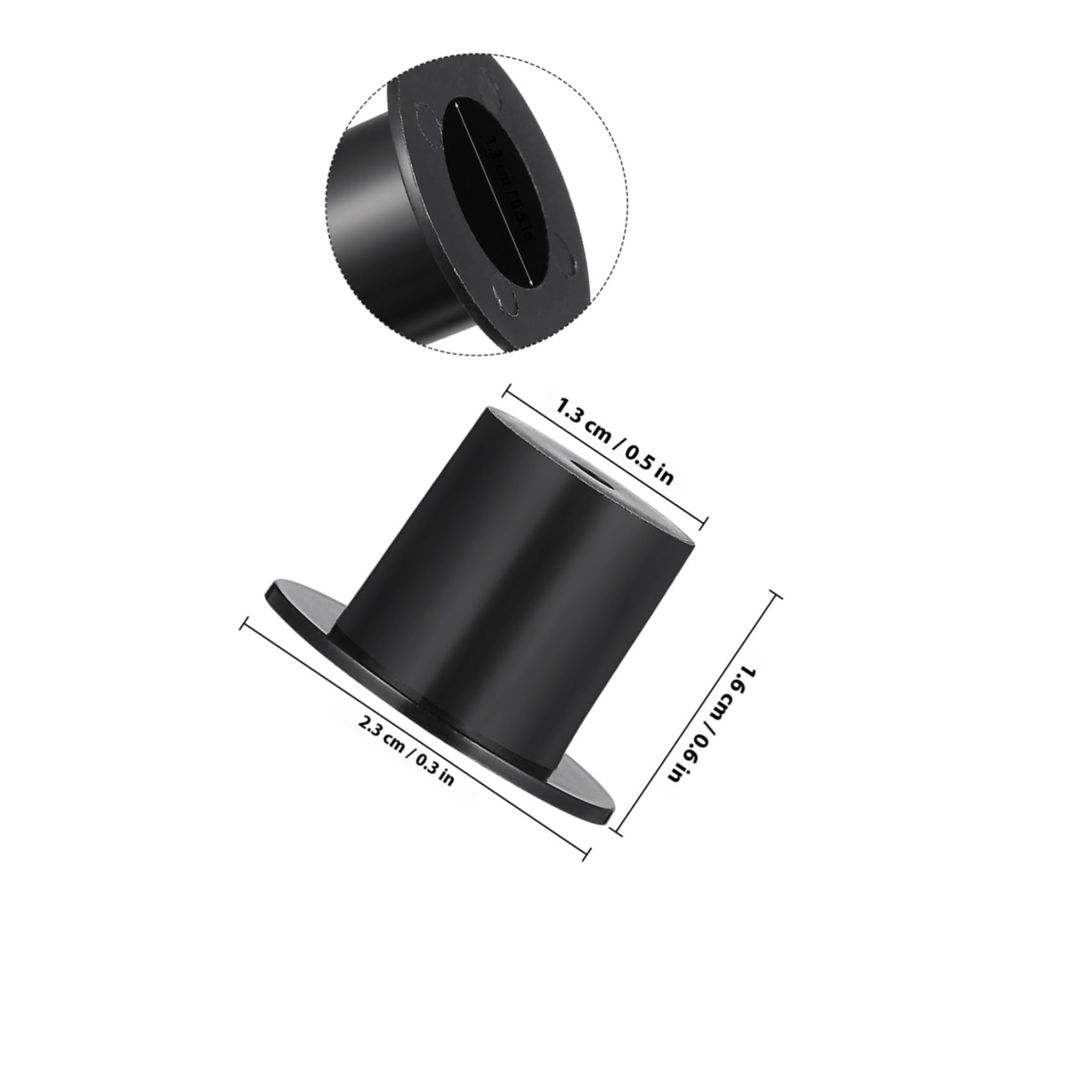Hohopeti 50pièces Mini Chapeaux Multifonctions Plastique Lot de Mini Cylindres Noirs Décorations pour Bijoux De Poupées Et Événements Festifs