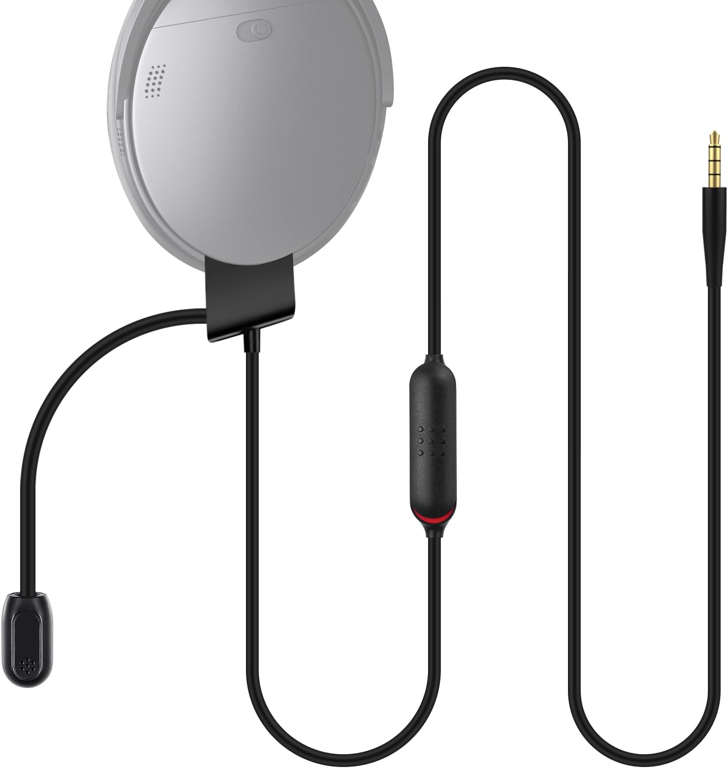 QC35 Boom Microphone Compatible with Bose QC35 & QC35 II Headphones, Boom Gaming Microphone Cable with Mute Switch for PS4, PS5, PC, Laptop, Xbox One Controller