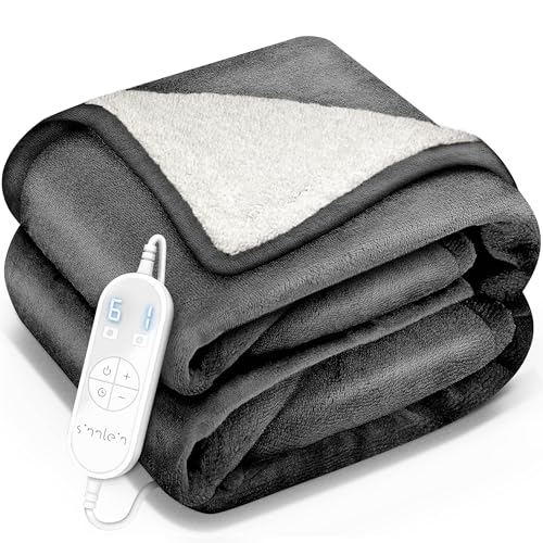 sinnlein® Heizdecke mit Abschaltautomatik 180 x 130 cm | Elektrische Wärmedecke mit 9 Temperaturstufen | Kuscheldecke Bett, Sofa | Decke elektrisch mit Timer Digitalanzeige sinnlein® Heizdecke mit Abschaltautomatik 180 x 130 cm | Elektrische Wärmedecke mit 9 Temperaturstufen | Kuscheldecke Bett, Sofa | Decke elektrisch mit Timer Digitalanzeige
