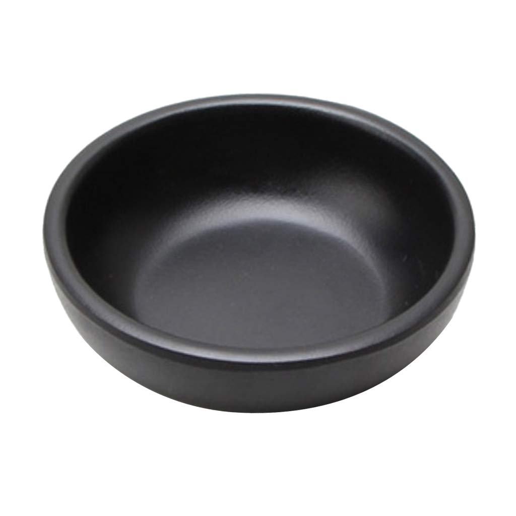 CUTICATE Melamine Soy Sauce Dipping Bowls Flavor Dip Bowl, Black Melamine Udon Ramen Noodle Soup Bowls, Tableware, Brush Bowl for Calligraphy - j