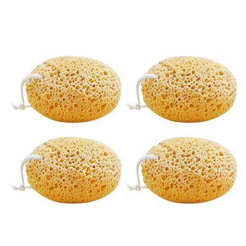 Esponja de baño exfoliante para piel sensible en pack de 4 esponjas grandes 6