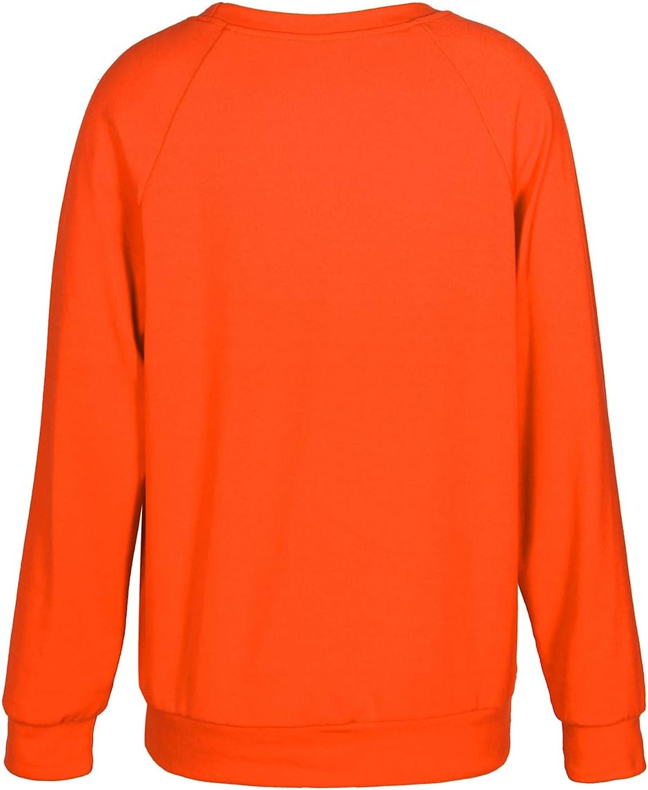 Smile Fish Womens Crewneck Long Raglan Sleeve Sweatshirt Relaxed Fit Pullover Tops - Image 3