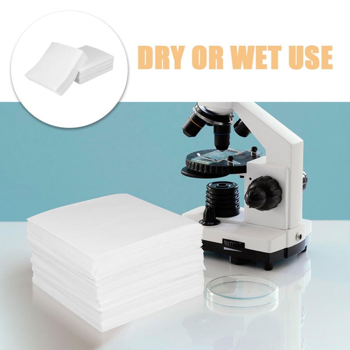 Cabilock 600 Pièces Lingettes Nettoyantes Cellulose Non Pelucheuses Sèches Poussière pour Nettoyage Démaquillage Blanches