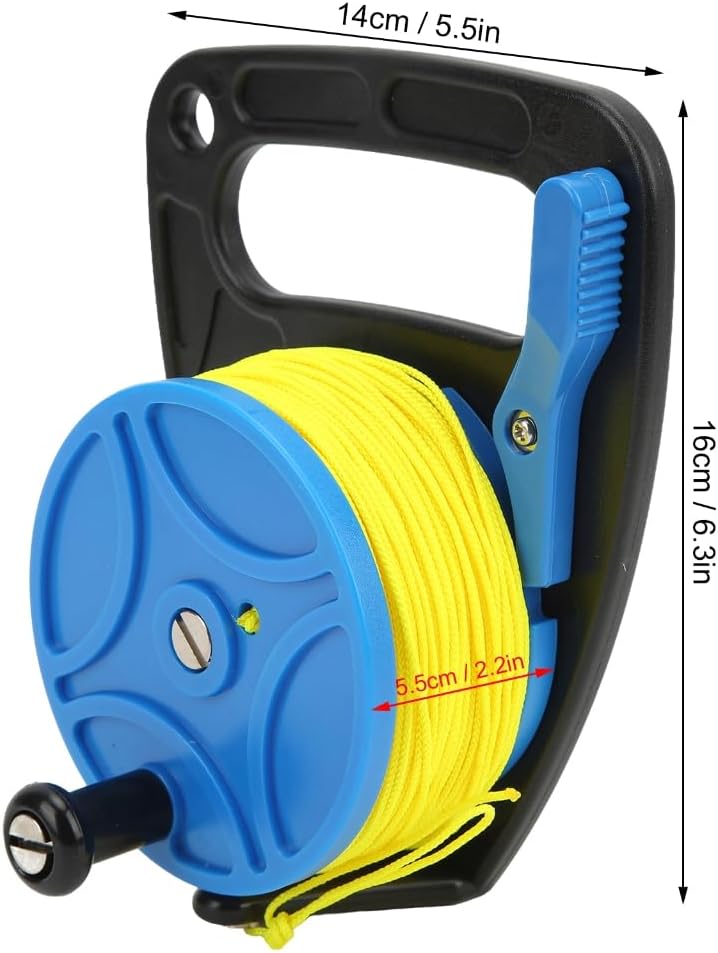 Diving Line Reel Scubas Ratchets Dives Reel with Handle Stop Switches Diving Reel Finger Spool Diving Supply Enduring