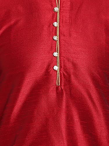Image of HUZUR Mens Silk 6 Loop Kurta Pajama