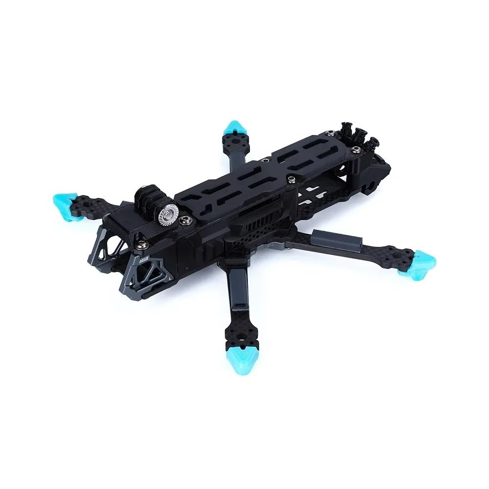 Kit de Marco Fibra Carbono Axisflying Manta 3.6 Pulgadas Squashed-X Distancia Entre Ejes 162 mm Adecuado para Drones Freestyle .6” con hélice Gemfan-3630