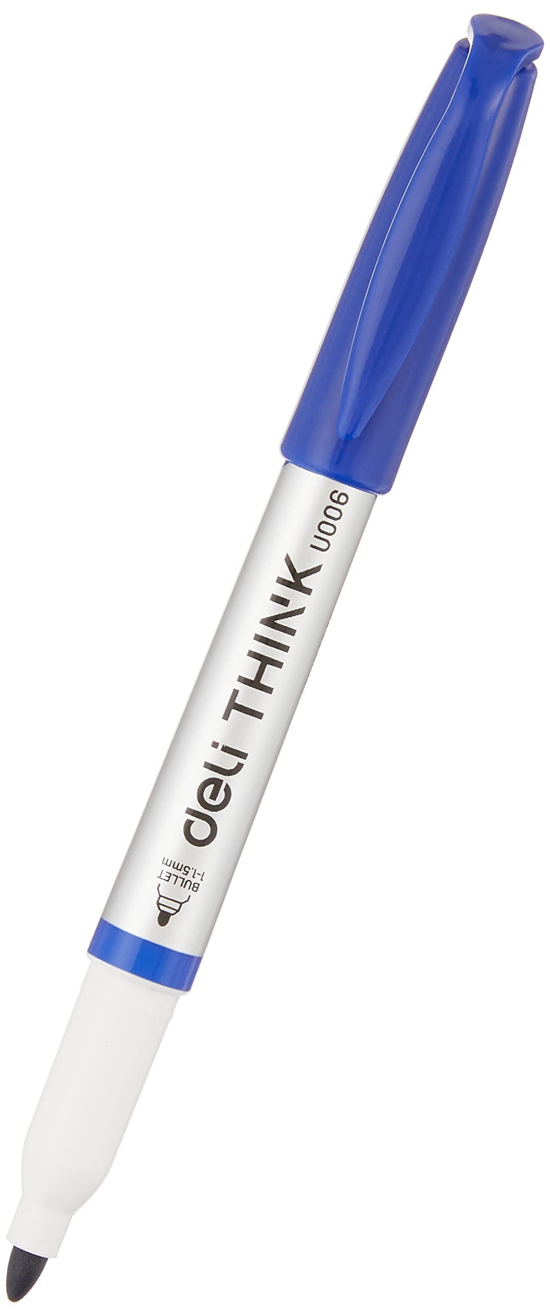Deli Dry Erase Marker Bullet Pen Whiteboard Marker, Blue Color 12 pcs