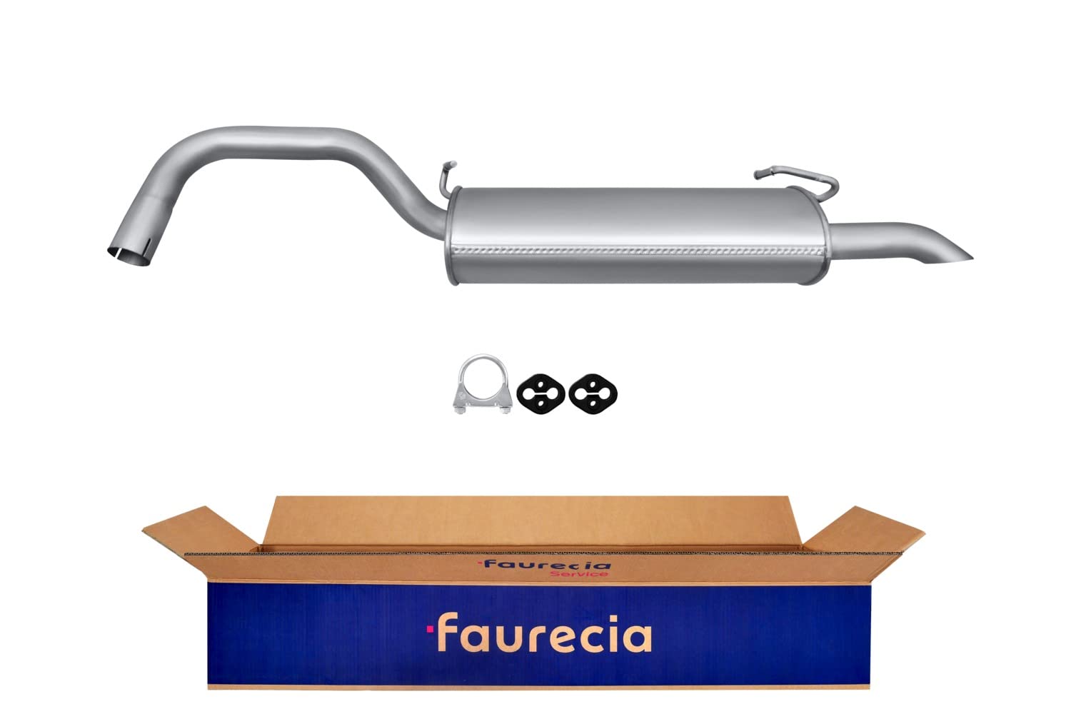 HELLA 8LD 366 036-831 Tłumik końcowy - Easy2Fit® Kit - z tyłu - jednoczęściowy - Komplet z elementami do montażu