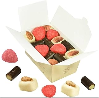Leonidas Belgian Marzipan Chocolate Gift Box – 17 Piece Luxury Assortment with Dark Chocolate Pistachio, Strawberry marzipan & Bloc Amande