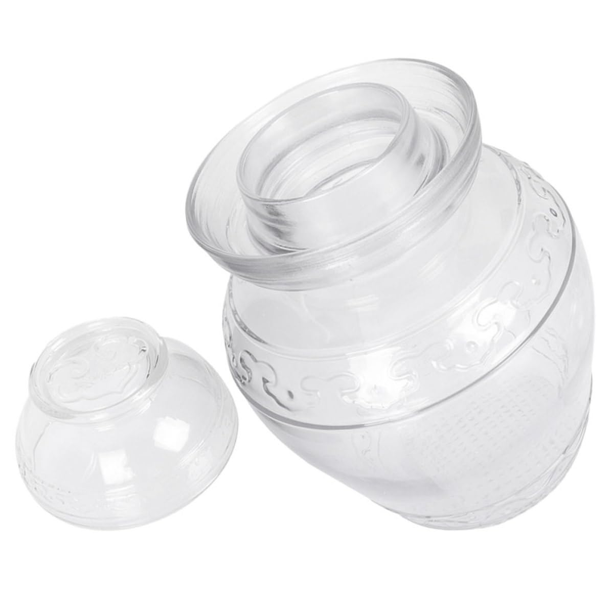 Tarro de Fermentación de Vidrio 2,5 L Tapa, Recipiente Transparente