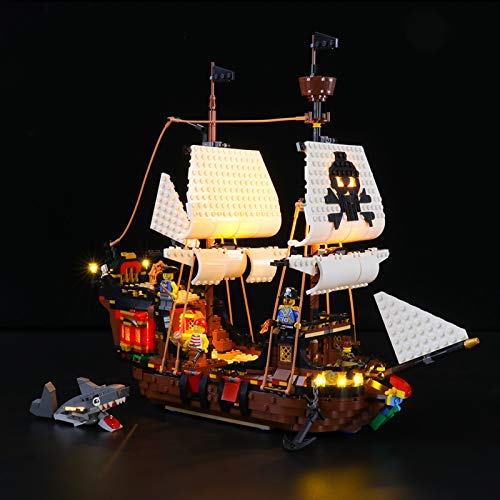 RTMX&kk USB-Schnittstelle Leuchten Kit Spielzeug Für Piratenschiff Bausteinen Modell, Led Beleuchtungsset Kompatibel Mit…